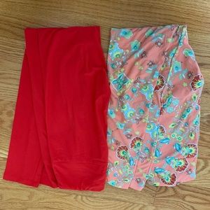 LulaRoe Leggings 2 pair, One Size, only worn once